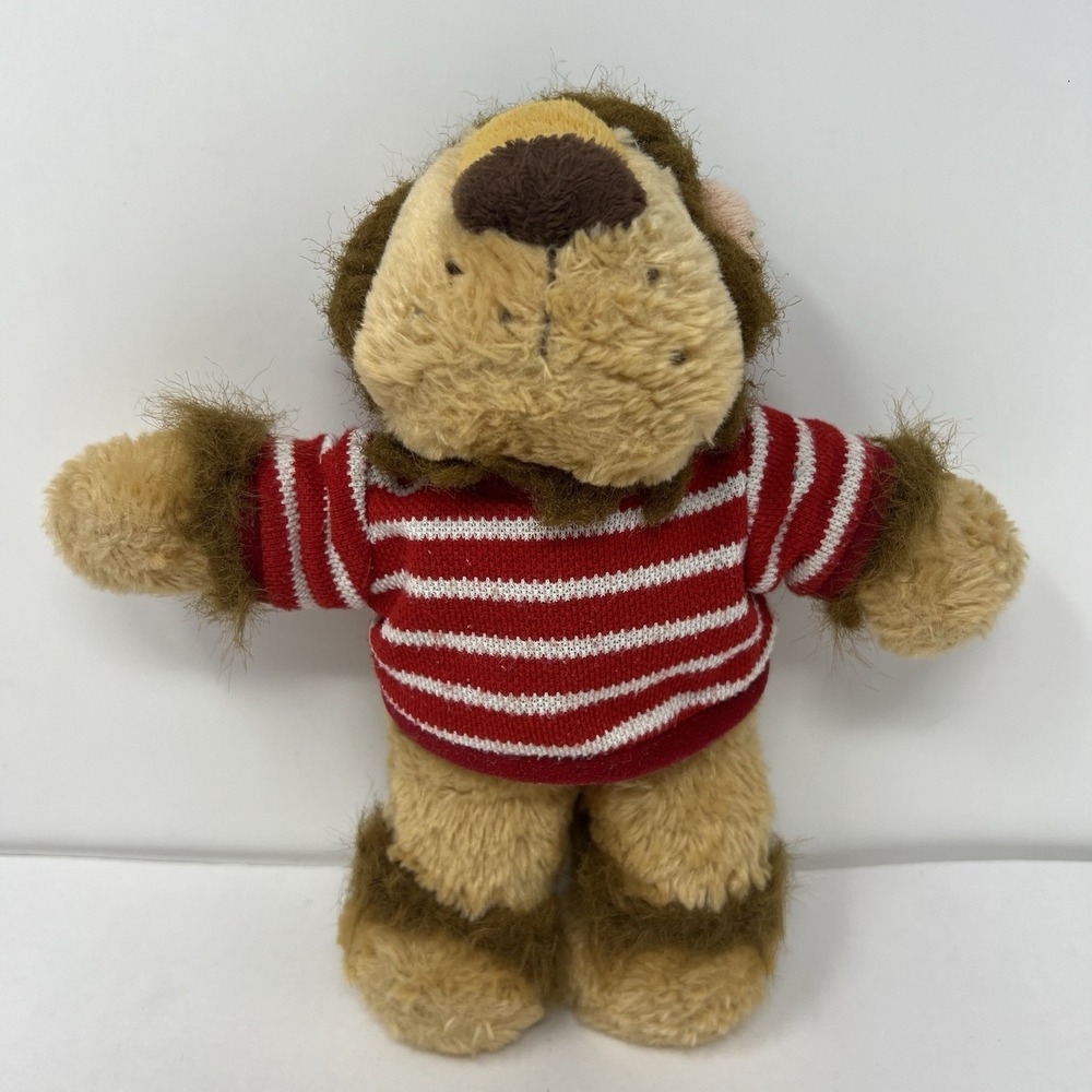Dan Dee Collector's Choice Lion Plush w/Striped White Red Sweater